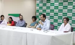 Dr. Gaurav Gupta speaking at a Press Conference about Fortis
